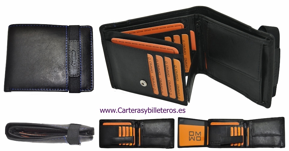 cartera hombre con goma