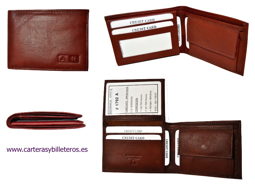 cartera hombre pequeña con monedero