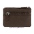 ACQ MEN'S CARD HOLDER WITH LEATHER ZIPPERED COIN PURSE DARK BROWN