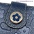 AMICHI WALLET FOR WOMAN IN LUXURY LEATHER WITH ENGRAVINGS OF AMICHI FLOWERS AND HEARTS BLUE NAVY