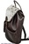 BIG LEATHER BACKPACK WITH AUTHENTIC COW HAIR ON THE CLOSING COVER MADE IN SPAIN