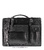 BRIEFCASE LARGE ITALIAN LEATHER SHEETS WITH DEPARTMENTS BLACK