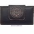 BROWN WOMEN'S WALLET WITH DECORATION ON THE CLOSURE MARRÓN OSCURO PIEL VECUNO