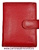 BUSINESS CARD HOLDER LEATHER NAPA HIGH RANGE WITH WALLET LUX ROJO