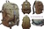 CANVAS BACKPACK EXTRA STRONG WITH 9 POCKETS AND BELTS KHAKI