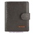 DOUBLE NAPALUX LEATHER CACHAREL CARD HOLDER 13 CARD SILICONE LOGO BROWN