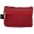 ECONOMIC LEATHER PURSE WITH THREE ZIPPER POCKETS ROJO