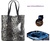 HANDBAG SHOPPER WOMAN IN IMITATION OF QUALITY COMBINED WITH SNAKE BLACK