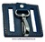 KEY CHAIN METAL WITH PIN BELT LEATHER BLUE NAVY