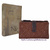 LARGE WOMEN'S WALLET CARD HOLDER IN QUALITY LEATHER WITH DOUBLE PURSE WITH ZIPPER CLOSURE LEATHER