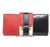 LARGUE WALLET WOMEN'S WITH A LEATHER BOW MADE IN SPAIN BLACK AND RED