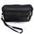 LEATHER BAG WITH HANDLE AND FOUR ZIPPER POCKETS BLACK