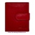 LEATHER BILLFOLD WALLET WALLET WITH OUTSIDE PURSE AND CLOSURE STRAP - 4 COLORS ROJO