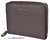 LEATHER CARD FOLDER LOCKING ZIPPER FOR 14 CREDIT CARDS BROWN