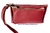 LEATHER PURSE WITH DOUBLE HANDLE FOR HAND GARNET