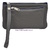 LEATHER PURSE WITH DOUBLE HANDLE FOR HAND GREY