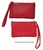 LEATHER PURSE WITH DOUBLE HANDLE FOR HAND ROJO
