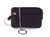 LEATHER PURSE WITH DOUBLE RING KEYCHAIN WITH CHAIN -5 COLORS- BLACK