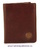 LEATHER WALLET CARD TWO TONE MEDIUM BROWN