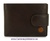 LEATHER WALLET CARD TWO TONE WITH PURSE AND CLOSED BROWN