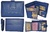 LEATHER WALLET PURSE WOMEN WITH BIG BLUE