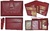 LEATHER WALLET PURSE WOMEN WITH BIG RED