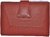 LEATHER WALLET PURSE WOMEN WITH SMALL CORAL