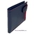 MEN'S LEATHER WALLET WITH COIN PURSE AND EASY-ACCESS OUTSIDE POCKET, BLUE RED
