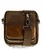 MEN'S SHOULDER LEATHER AND SMALL WAIST BAG BROWN AND LEATHER