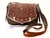 OILED LEATHER BAG LEATHER TRIM QUALITY AND WORKED BROWN AND WHITE