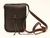 OILED LEATHER BAG SMALL UNISEX CARK BROWN