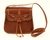 OILED LEATHER BAG WITH FLAP TRIM IN LEATHER LEATHER AND WHITE