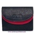 PURSE OF LEATHER WITH BILLFOLD DOUBLE GRANDE BLACK AND RED