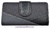 PURSE WALLET FOR WOMEN LEATHER AND CARBON FIBER GRANDE BLACK AND GREY