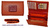 PURSE WALLET LEATHER WOMAN DESIGN ORANGE AND RED
