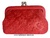 PURSE WITH LEATHER NOZZLE WITH BEAR ENGRAVINGS - 4 COLORS - ROJO