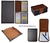 SET LEATHER DESK ACCESSORIES DARK BROWN