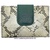 SMALL WOMEN'S WALLET IN UBRIQUE LEATHER WITH HIGH QUALITY SNAKE FINISH + COLORS SERPIENTE BLANCA Y VERDE