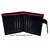 TITTO BLUNI LEATHER CARD WALLET WITH VERY THIN OUTER PURSE BLACK AND RED