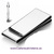 TWO-SIDED DOUBLE-CLICK METAL WALLET CLIP PLATEADO