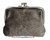 VELVET PURSE WITH METAL DOUBLE NOZZLE TAUPE