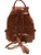 VERY LARGE LUXURY LEATHER BACKPACK WITH 4 POCKETS MADE IN SPAIN OF ARTISANAL SHAPE AND CLOSURE BELTS IN POCKETS