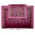 WALLET FOR WOMAN MADE IN LEATHER OF BEEF AND SNAKE SMALL GRANATE-ROSA