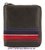 WALLET MAN SQUARE ZIPPER AMERICAN NAVY RED WITH PURSE BROWN