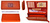 WOMAN WALLET LEATHER BRIEFCASE LARGE DESIGN ORANGE AND RED