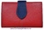 WOMAN WALLET SKIN UBRIQUE MEDIANA RED AND NAVY BLUE ROJA Y AZUL MARINO