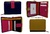 WOMAN WALLET WITH PURSE MADE LEATHER MEDIUM - New colors collection 2019-2020 - AZUL FUCSIA Y MOSTAZA POSTERIOR