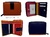WOMAN WALLET WITH PURSE MADE LEATHER MEDIUM - New colors collection 2019-2020 - NARANJA NEGRO Y AZUL MARINO POSTERIOR