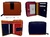 WOMAN WALLET WITH PURSE MADE LEATHER - Nuevos colores colección 2019-2020 - NARANJA NEGRO Y AZUL MARINO POSTERIOR