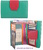 WOMAN WITH PURSE SKLII WALLET LONG GREEN AND RED